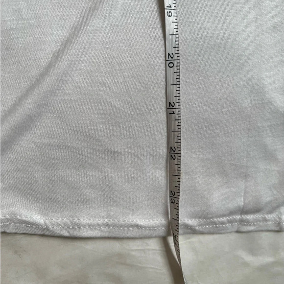 Women LOVE Golden Arrow Letter Printing White Soft Lightweight T-Shirt S NWOT - Picture 6 of 9